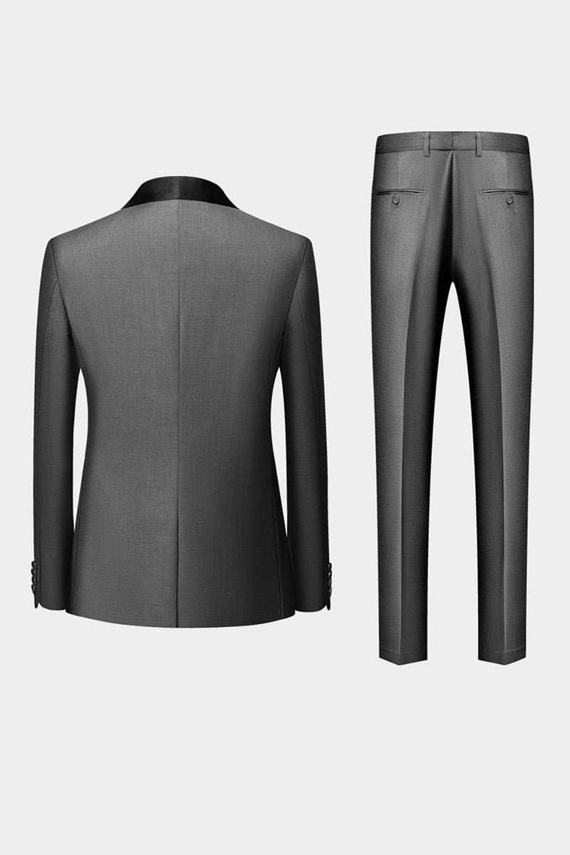 Load image into Gallery viewer, Grey Men's 2-Piece Suits