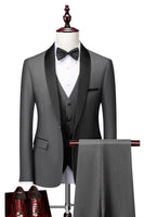 Load image into Gallery viewer, Grey Men's 2-Piece Suits