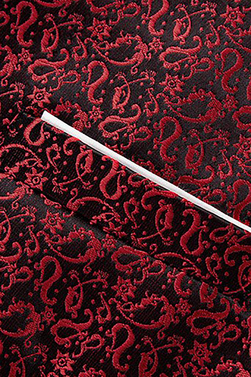 Load image into Gallery viewer, Black Shawl Lapel Jacquard 3 Pieces Men's Suits