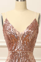 Load image into Gallery viewer, Black and Gold Sequins Long Prom Dress