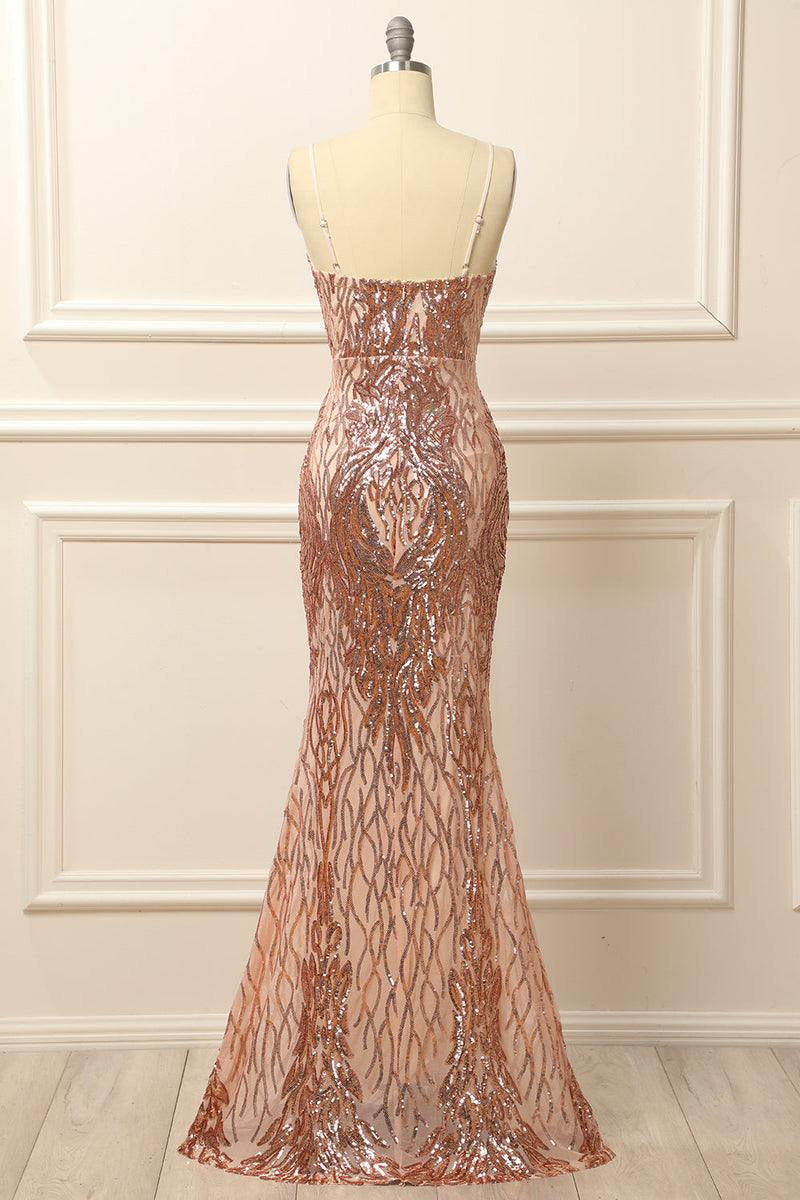 Hellymoon Women Sparkly Prom Dress Rose Gold Sequins Formal Evening Dress hellymoonuk Hellymoon Women Sparkly Prom Dress Rose Gold Sequins Formal Evening Dress hellymoonuk