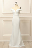 Load image into Gallery viewer, Mermaid Off the Shoulder White Wedding Dress