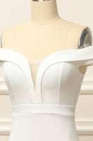 Load image into Gallery viewer, Mermaid Off the Shoulder White Wedding Dress