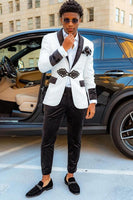 Load image into Gallery viewer, Shawl Lapel White One Button Men's Prom Blazer