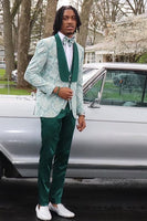 Load image into Gallery viewer, Light Green Shawl Lapel 3 Piece Men's Prom Suits