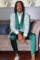 Load image into Gallery viewer, Light Green Shawl Lapel 3 Piece Men's Prom Suits