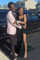 Load image into Gallery viewer, Peak Lapel Jacquard One Button Light Pink Men's Prom Blazer