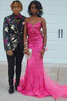 Load image into Gallery viewer, Notched Lapel Jacquard Flower Men's Prom Blazer