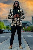 Load image into Gallery viewer, Shawl Lapel Jacquard Flower Men's Prom Blazer