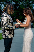 Load image into Gallery viewer, Shawl Lapel Jacquard Flower Men's Prom Blazer