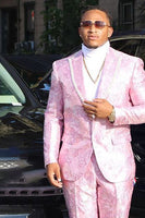 Load image into Gallery viewer, Pink Peak Lapel 2 Piece Men's Prom Suits