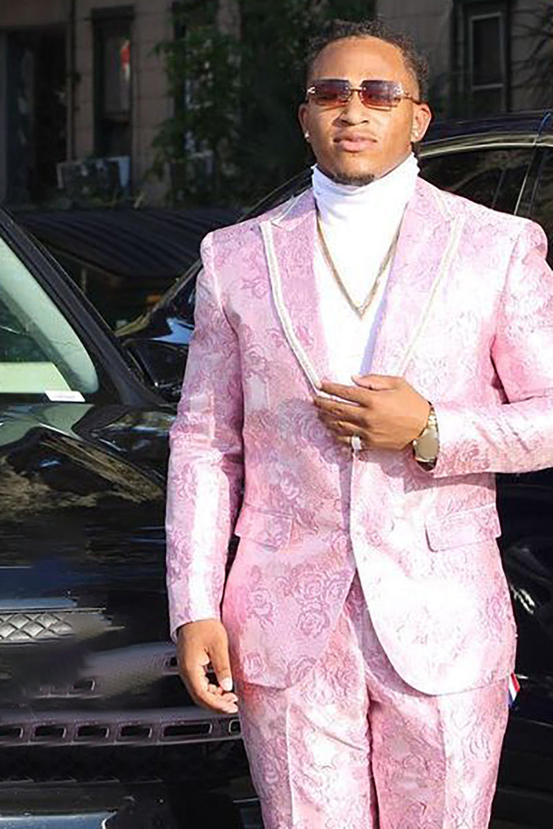 Load image into Gallery viewer, Pink Peak Lapel 2 Piece Men's Prom Suits
