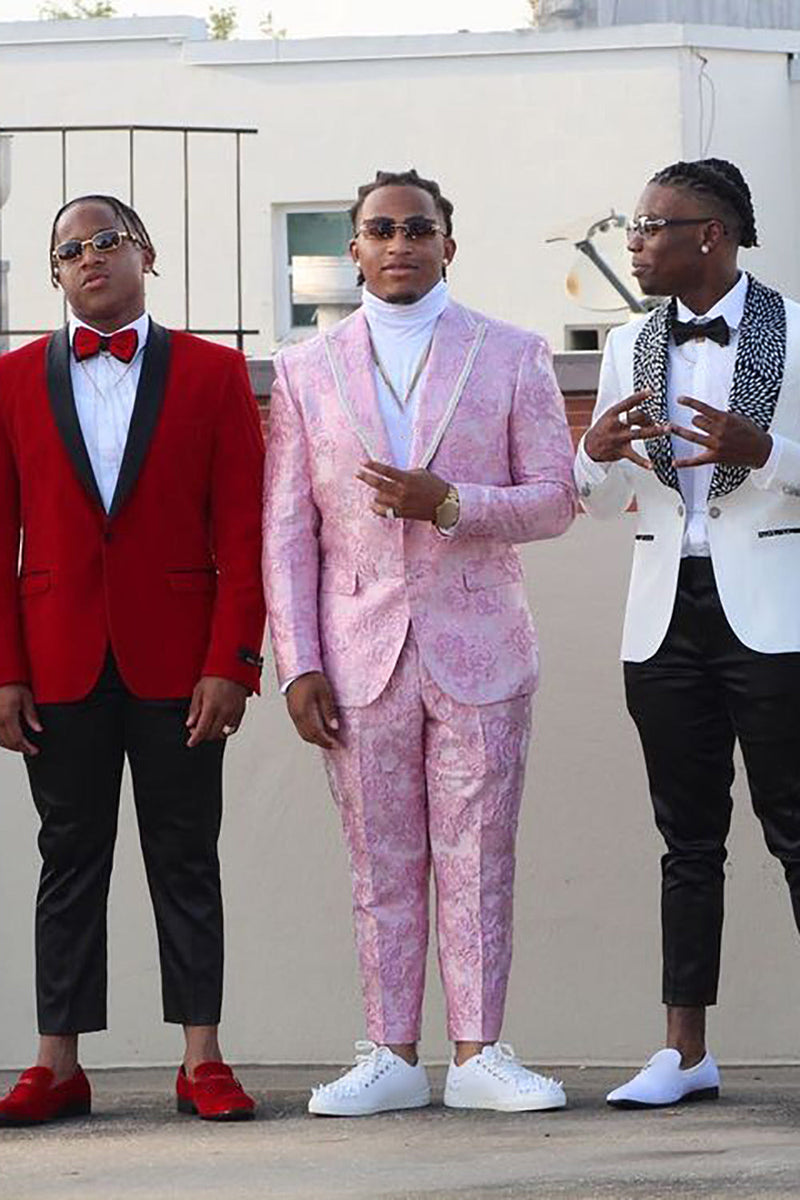 Load image into Gallery viewer, Pink Peak Lapel 2 Piece Men's Prom Suits
