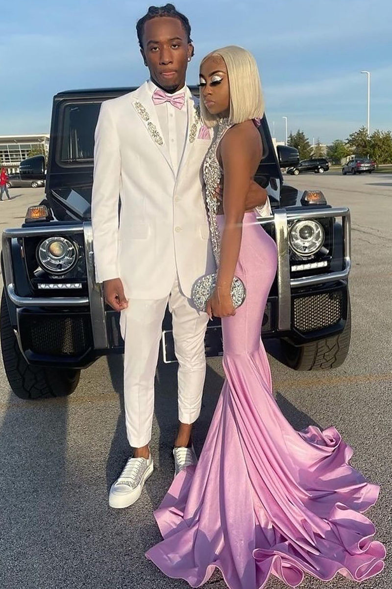 Load image into Gallery viewer, White Notched Lapel Men's Prom Blazer