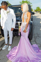 Load image into Gallery viewer, White Notched Lapel Men's Prom Blazer