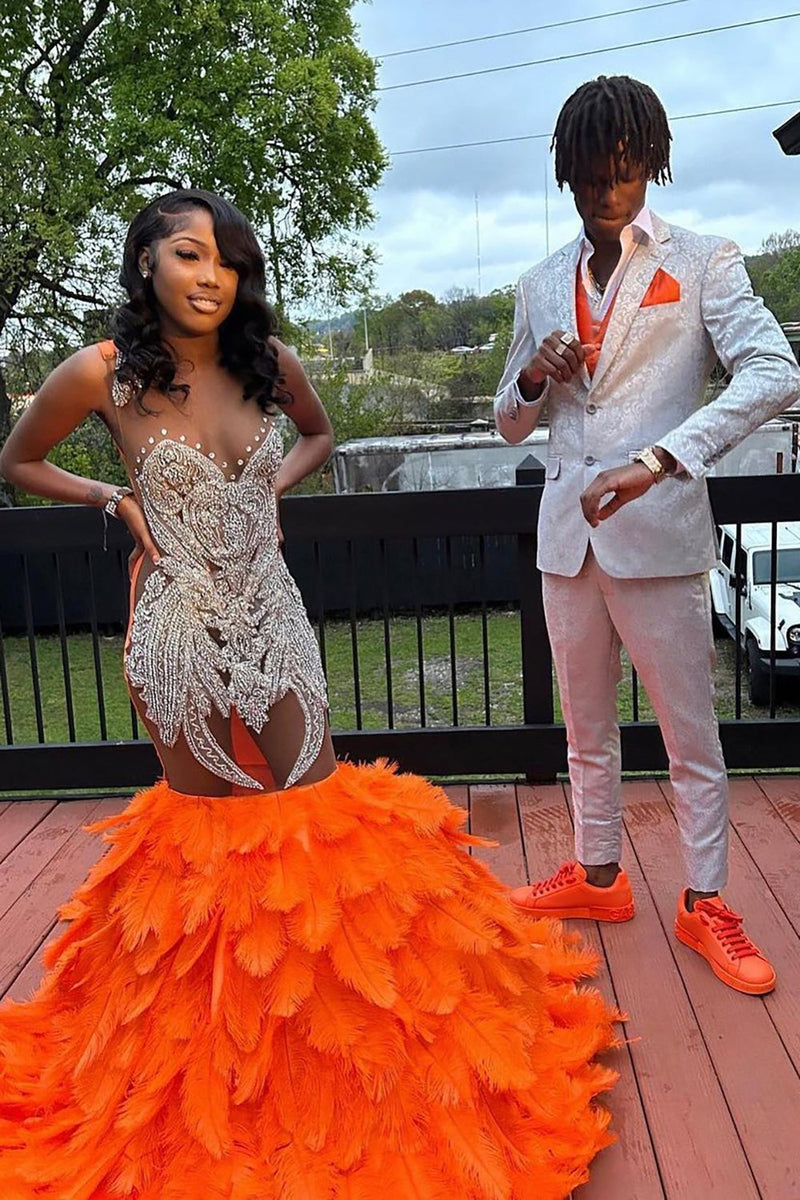 Load image into Gallery viewer, White Notched Lapel Print 2 Piece Men's Prom Suits