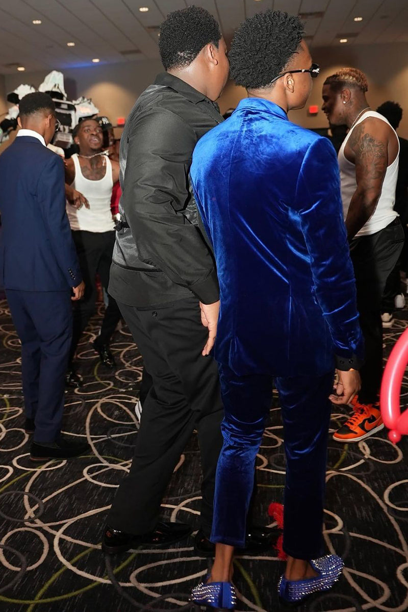 Load image into Gallery viewer, Royal Blue Peak Lapel 2 Piece Men's Prom Suits