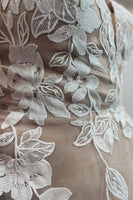 Load image into Gallery viewer, Tulle Off The Shoulder Ivory Long Plus Size Wedding Dress with Appliques