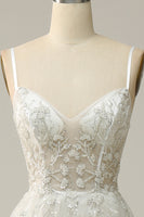 Load image into Gallery viewer, White Spaghetti Straps Corset Prom Dress with Beading