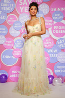 Load image into Gallery viewer, Champagne A Line Princess Long Prom Dress With Embroidery