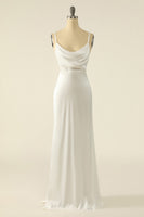 Load image into Gallery viewer, Ivory Satin Simple Bridal Dress