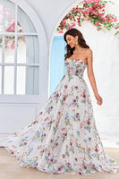 Load image into Gallery viewer, Beauty A Line Sweetheart Ivory Long Wedding Dress with Embroidery