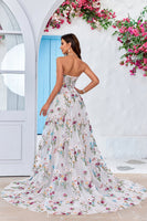 Load image into Gallery viewer, Beauty A Line Sweetheart Ivory Long Wedding Dress with Embroidery