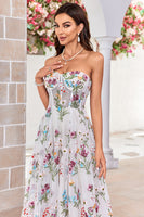 Load image into Gallery viewer, Beauty A Line Sweetheart Ivory Long Wedding Dress with Embroidery