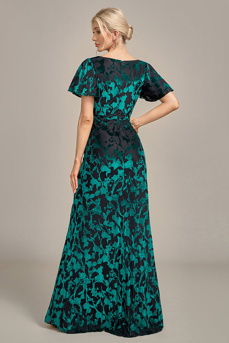 Load image into Gallery viewer, Velvet Peacock Mother of the Bride Dress
