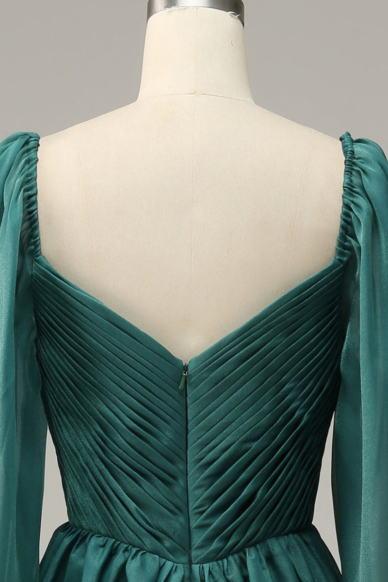 Load image into Gallery viewer, Off the Shoulder Long Sleeves Prom Dress with Ruffles