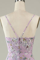 Load image into Gallery viewer, Black White Flower Boho Chiffon Bridesmaid Dress