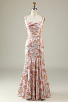 Load image into Gallery viewer, Blush Floral Boho Mermaid Bridesmaid Dress