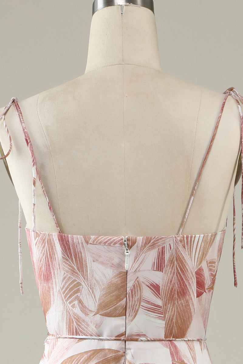 Load image into Gallery viewer, Blush Floral Boho Mermaid Bridesmaid Dress