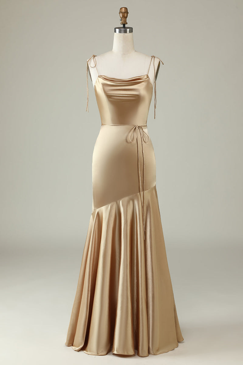 Load image into Gallery viewer, Blush Floral Boho Mermaid Bridesmaid Dress