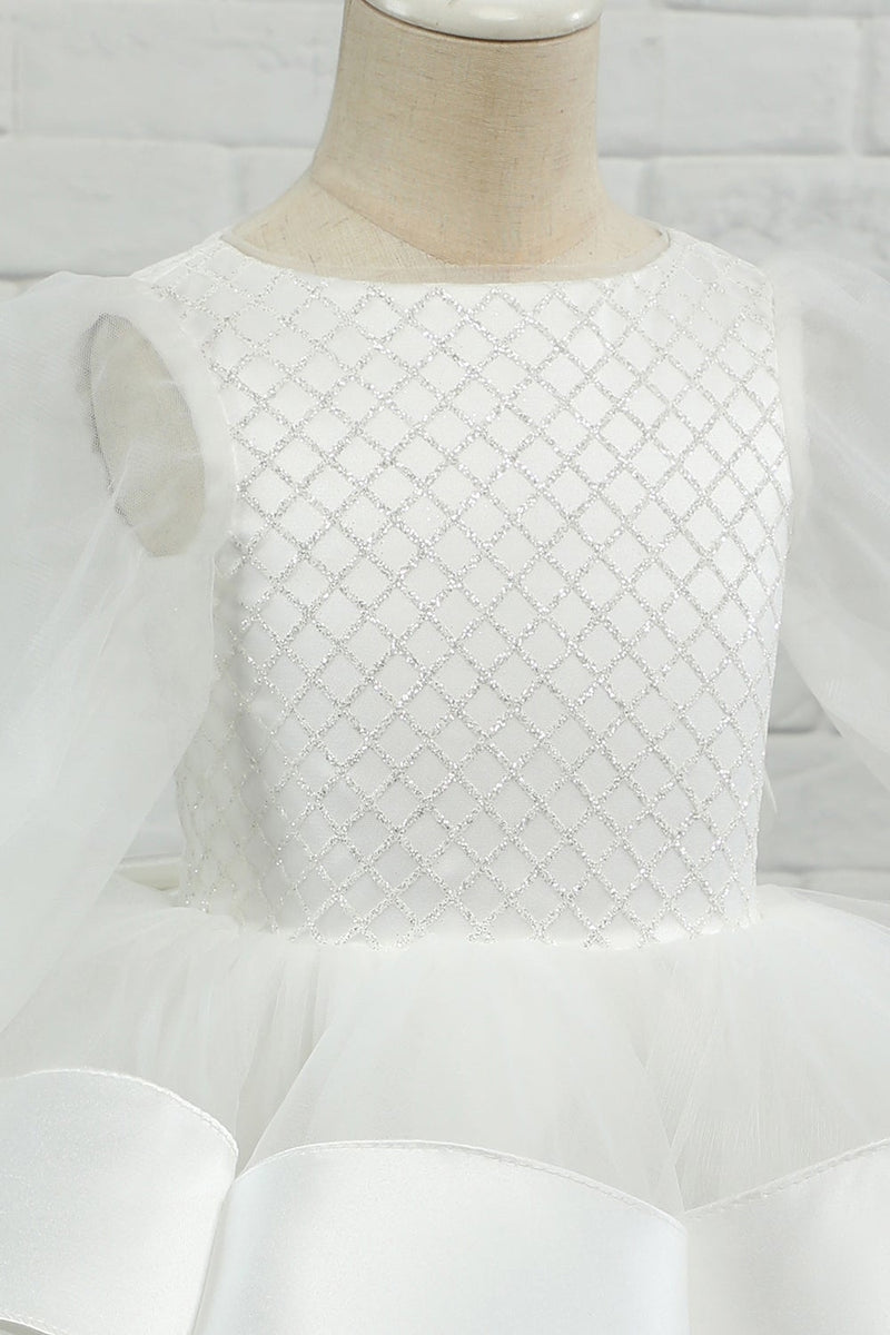 Load image into Gallery viewer, Ivory Long Sleeves Flower Girl Dress