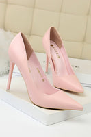 Load image into Gallery viewer, Super High Heel Shallow Mouth Pointed Stiletto Heels