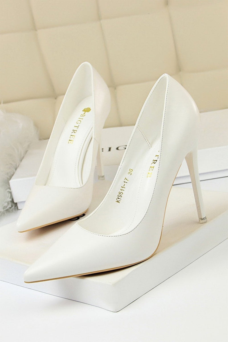 Load image into Gallery viewer, Super High Heel Shallow Mouth Pointed Stiletto Heels