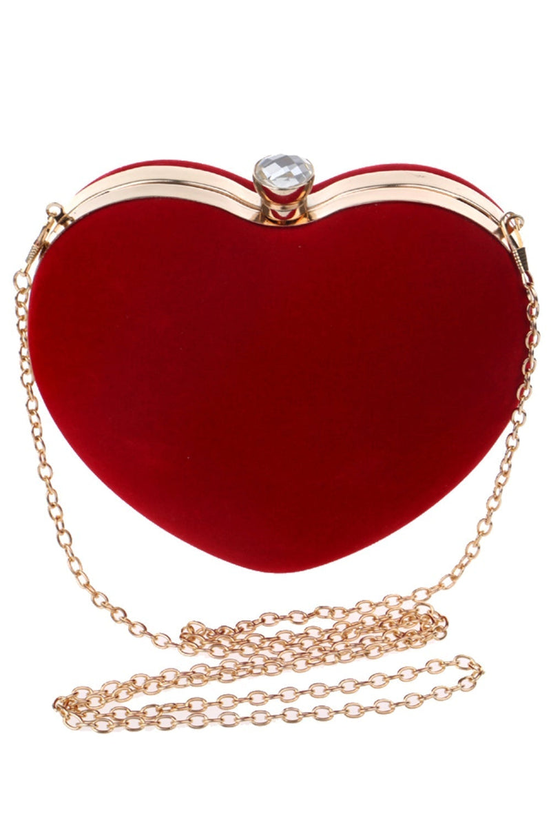 Load image into Gallery viewer, Red Velvet Heart Handbag