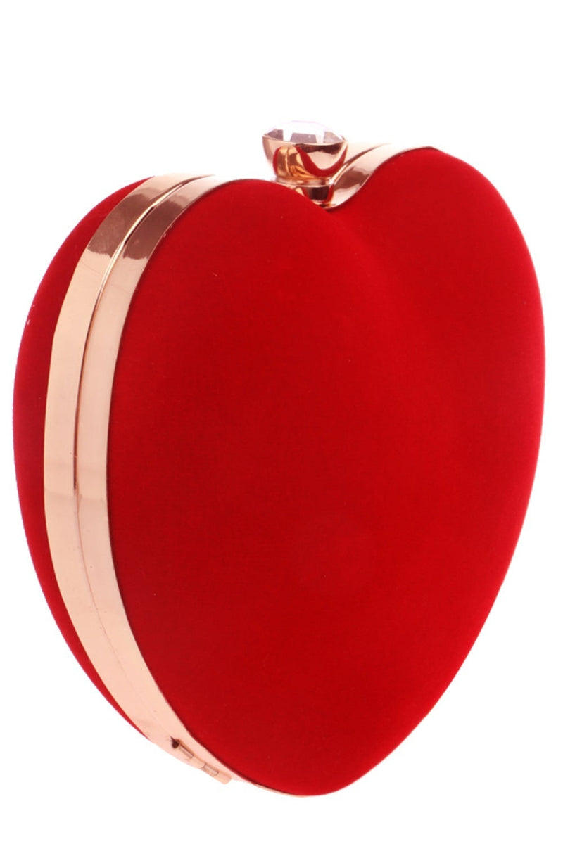 Load image into Gallery viewer, Red Velvet Heart Handbag