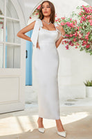 Load image into Gallery viewer, Simple Sheath Ivory Ankle-Length Wedding Dress