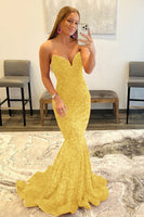Load image into Gallery viewer, Fuchsia Sequin Mermaid Strapless Prom Dress