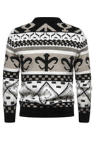 Load image into Gallery viewer, Men&#39;s Slim Fit Khaki Pullover Printed Knitted Sweater