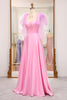 Load image into Gallery viewer, Pink A Line Spaghetti Straps Long Corset Prom Dress