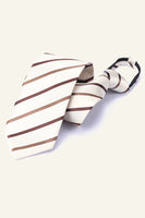 Load image into Gallery viewer, Dark Grey Striped Men&#39;s Tie For Party