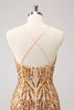 Load image into Gallery viewer, Sparkly Hot Pink Tight Sequins V Neck Homecoming Dress with Fringes