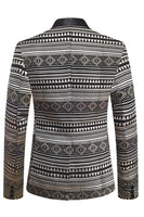 Load image into Gallery viewer, Black White Notched Lapel Men&#39;s Blazer