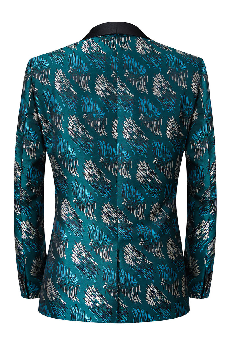 Load image into Gallery viewer, Peacock Green Shawl Lapel 2 Pieces Men&#39;s Suits