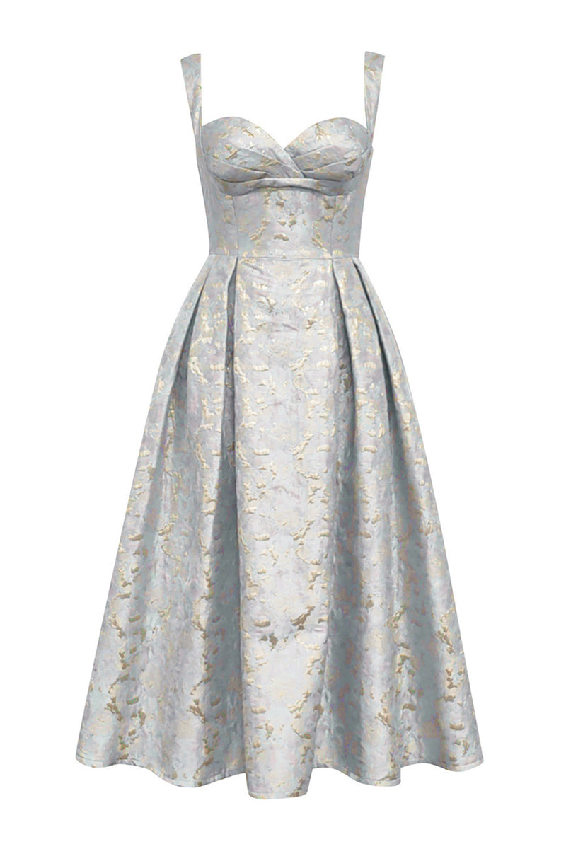 Load image into Gallery viewer, Light Blue A Line Sweetheart Spaghetti Straps Long Formal Dress