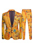 Load image into Gallery viewer, Notched Lapel Yellow Dragon Printed 2 Pieces Men&#39;s Prom Suits