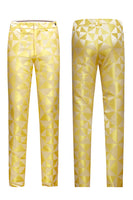 Load image into Gallery viewer, Shawl Lapel Formal 2 Piece Golden Yellow &amp; Black Tuxedo (Jacket + Pants) Suit Set